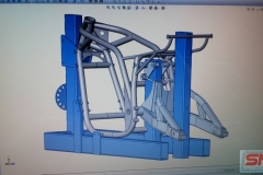 Chassis 3D model on Jig